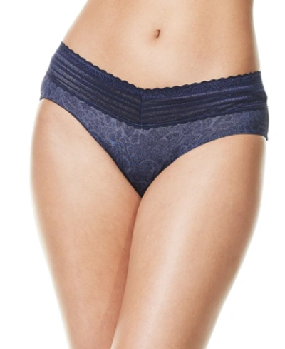 Warner's No Pinching No Problems Lace Hipster Underwear 5609j In Evening Blue Boho Garden