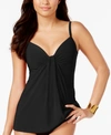 Miraclesuit So Riche Marina Underwire Tankini Top, Created For Macy's Women's Swimsuit In Black