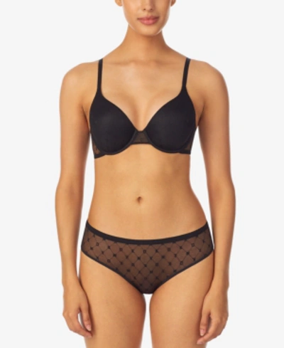 Dkny Monogram Mesh Full Coverage Bra Dk7501 In Black