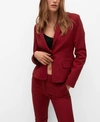 MANGO WOMEN'S STRUCTURED SUIT BLAZER