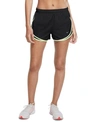 Nike Women's Dri-fit Solid Tempo Running Shorts In Black/black/lime Ice/(wolf Grey)