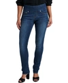 Jag Women's Peri Pull On Mid Rise High Stretch Straight Jeans In Anchor Blue