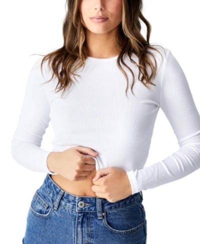 Cotton On Women's The One Ribbed Crew-neck Top In White