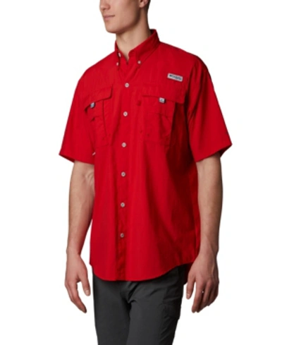 Columbia Pfg Men's Bahama Ii Upf-50 Quick Dry Shirt In Red Spark