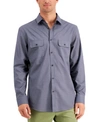 ALFANI MEN'S REGULAR-FIT SOLID SHIRT, CREATED FOR MACY'S