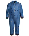 FIRST IMPRESSIONS BABY BOYS COTTON DENIM BOILERSUIT COVERALL, CREATED FOR MACY'S