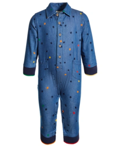 First Impressions Baby Boys Cotton Denim Boilersuit Coverall, Created For Macy's In Authentic Wash