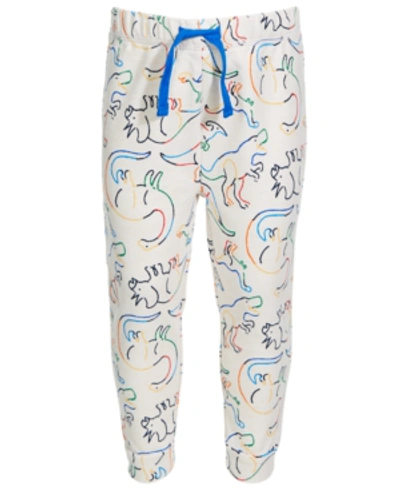 First Impressions Kids' Toddler Boys Dino-print Jogger Pants, Created For Macy's In Pebble Hthr