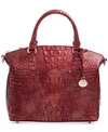 Brahmin Duxbury Croc Embossed Leather Satchel In Chili Melbourne