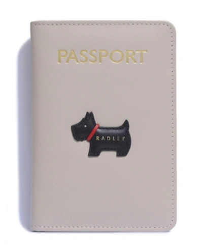Radley London Women's Heritage Dog Outline Leather Passport Cover In Dove Grey