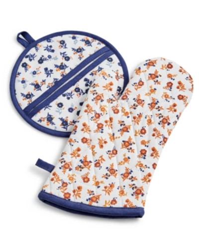 Martha Stewart Collection Harvest Pot Holder & Oven Mitt Set, Created For Macy's