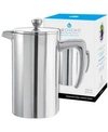 Grosche Dublin Stainless Steel Double Wall Insulated French Press, 34 Fl oz Capacity In Silver-tone