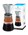 GROSCHE AMSTERDAM POUR OVER COFFEE MAKER WITH DOUBLE LAYER PERMANENT STAINLESS STEEL COFFEE FILTER, 28.7 FL 