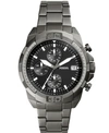 Fossil Men's Bronson Chronograph Gray Stainless Steel Bracelet Watch 44mm In Gray