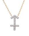 Wrapped Diamond Zodiac Pendant Necklace (1/10 Ct. T.w.) In 14k Yellow Gold Or 14k White Gold In Sagittarius Yellow Gold