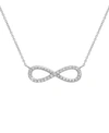 Macy's Diamond Infinity 18" Pendant Necklace (1/10 Ct. T.w.) In Sterling Silver In Sterling Silver