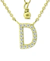 GIANI BERNINI CUBIC ZIRCONIA INITIAL PENDANT NECKLACE, 16" + 2" EXTENDER, CREATED FOR MACY'S