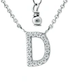 Giani Bernini Cubic Zirconia Initial Pendant Necklace, 16" + 2" Extender, Created For Macy's In Sterling Silver D