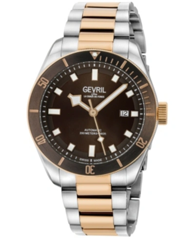 Gevril Men's Yorkville Swiss Automatic Two-tone Stainless Steel Bracelet Watch 43mm