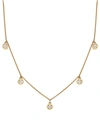 Wrapped Diamond Dangle Statement Necklace (1/4 Ct. T.w.) In 14k Gold, 16" + 2" Extender, Created For Macy's In Yellow Gold