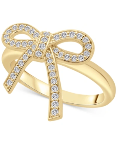 Wrapped Diamond Bow Ring (1/4 Ct. T.w.) In 14k Yellow Or Rose Gold, Created For Macy's In Yellow Gold