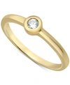 WRAPPED CERTIFIED DIAMOND BEZEL RING (1/10 CT. T.W.) IN 14K GOLD, CREATED FOR MACY'S