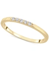 WRAPPED DIAMOND FIVE-STONE STACK RING (1/20 CT. T.W.) IN 14K YELLOW OR WHITE GOLD, CREATED FOR MACY'S