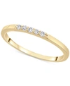 Wrapped Diamond Five-stone Stack Ring (1/20 Ct. T.w.) In 14k Yellow Or White Gold, Created For Macy's In Yellow Gold