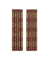 J Queen New York Maribella 4-pc. Window Panel Set, 50" X 95" In Crimson