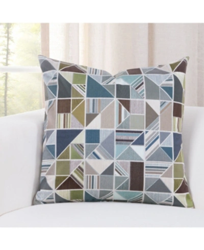 Siscovers Deco Geometric Decorative Pillow, 16" X 16" In Lt Gray
