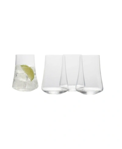 Mikasa Aline Highball Glasses Set Of 4, 17 oz In Gray