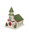 Spode Figural Light Up Church In White Multi