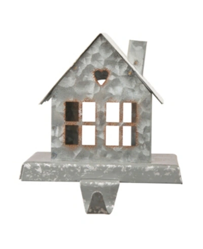 Glitzhome Galvanized House Stocking Holder In Taupe