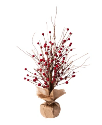 Glitzhome Christmas Berry Table Tree Decor In Multi