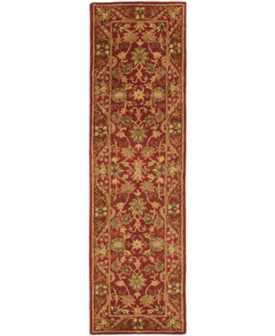 Safavieh Antiquity At52 Red 2'3" X 10' Runner Area Rug
