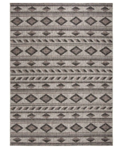 Safavieh Courtyard Cy8529 Gray And Black 8' X 11' Outdoor Area Rug