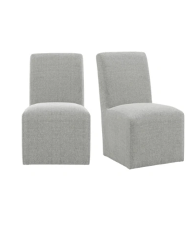 Picket House Furnishings Cade Upholstered Side Chair Set, 2 Piece In Gray