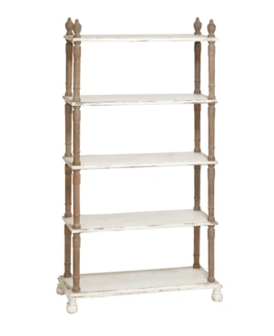 Rosemary Lane Farmhouse Shelving Unit In White
