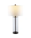 Jonathan Y Collins Glass Led Table Lamp In Black