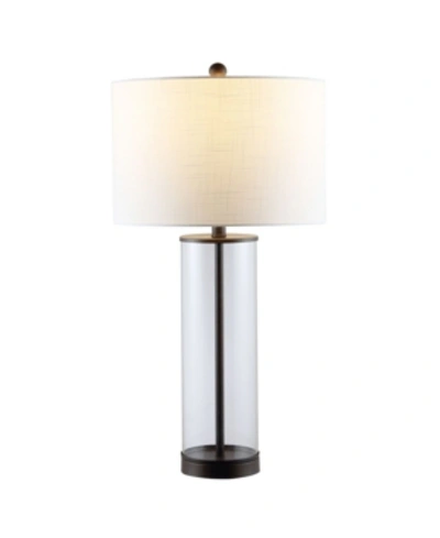 Jonathan Y Collins Glass Led Table Lamp In Black