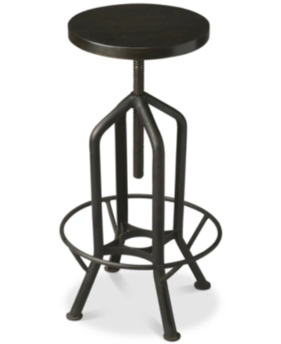 Butler Specialty Hampton Iron Revolving Bar Stool In Black