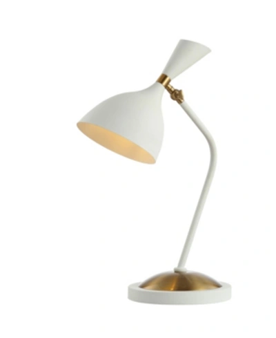 Jonathan Y Albert Iron Retro Mid-century Led Table Lamp In White