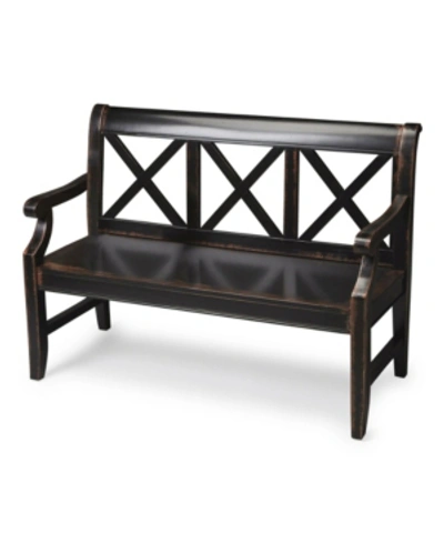 Butler Specialty Gerrit Midnite Rose Bench In Black