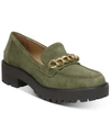 Sam Edelman Women's Taelor Chained Lug-sole Loafers Women's Shoes In Olive
