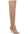 JESSICA SIMPSON WOMEN'S AMMIRA OVER-THE-KNEE CHAIN BOOTS WOMEN'S SHOES
