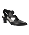 Easy Street Venue Womens Faux Leather Slingback Pumps In Black