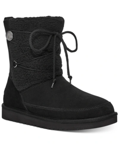 Koolaburra By Ugg Women's Michon Lace-up Booties Women's Shoes In Black