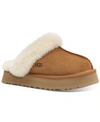 Ugg Disquette Sheepskin And Suede Comfort Slide In Chestnut