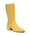 Franco Sarto Jaxine Mid Shaft Boots Women's Shoes In Mustard Suede