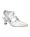 Easy Street Venue Womens Satin Pumps Dance Heels In Silver Satin